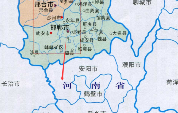 邯郸在中国的哪里,林州在哪里属于哪个省-图2