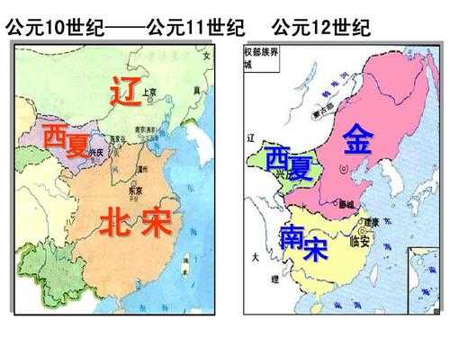 历史上的北宋、南宋、辽、西夏、金，分别统治着哪些地方,南宋在哪里建都-图1