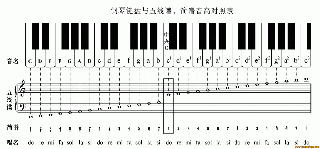 钢琴哪里是1（钢琴哪里是1234567）-图2